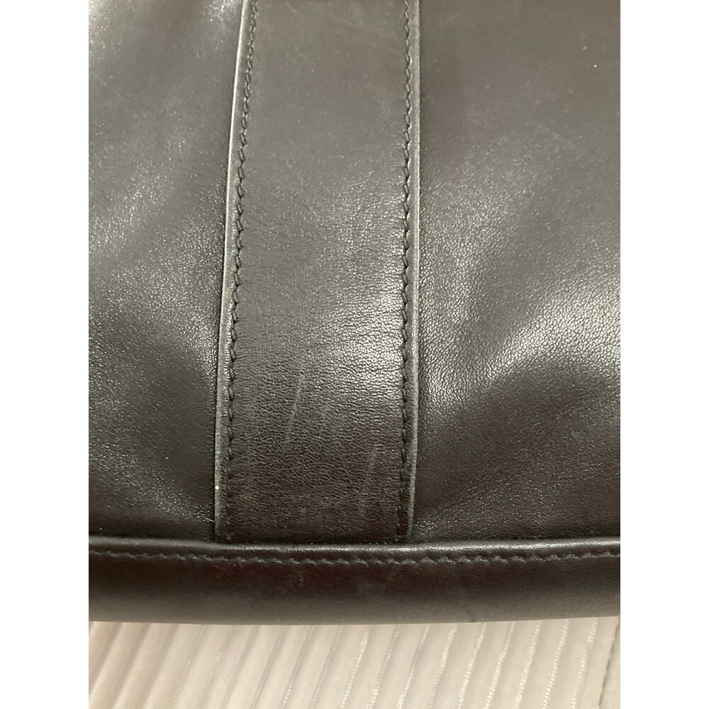 TUMI Black Leather Briefcase 15” Laptop Business Travel Work Bag - Picture 11 of 16